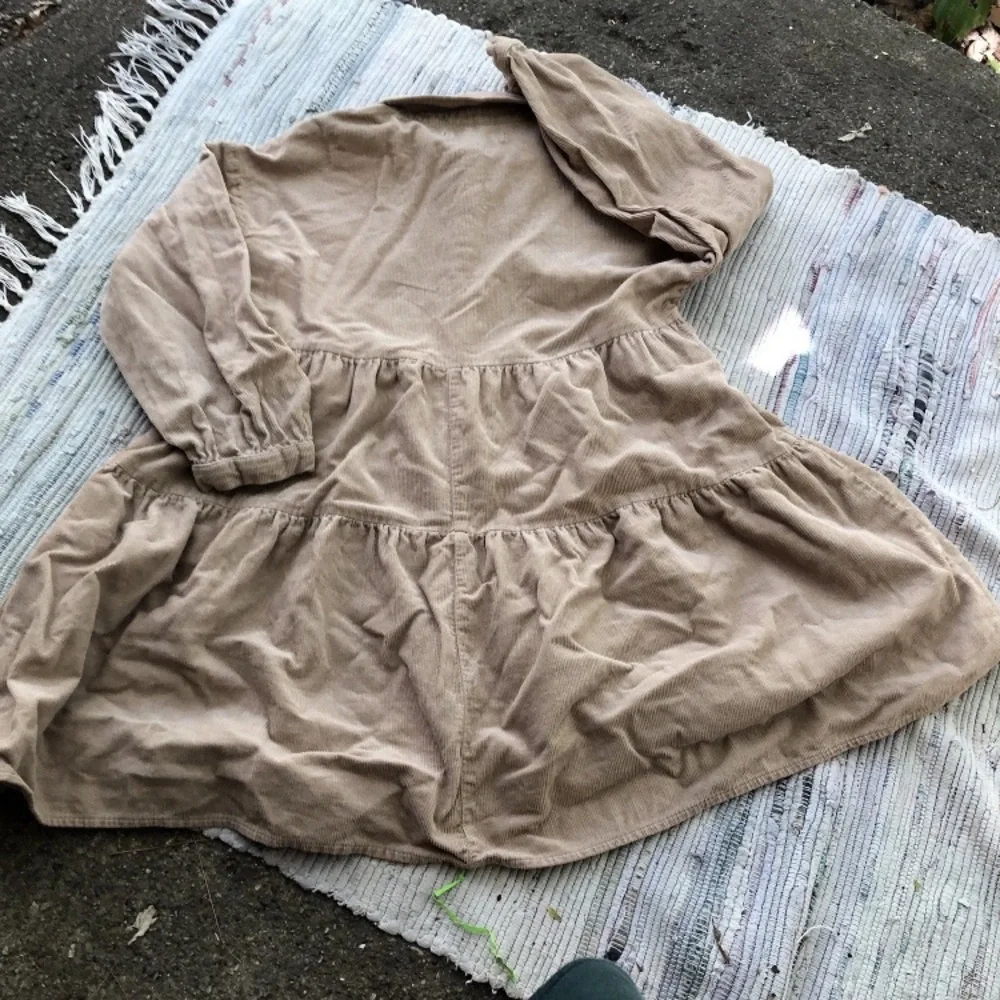 Zara Dress Kids Girls 9 Brown Corduroy Long Sleeve - Picture 4 of 4